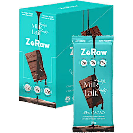 Keto-friendly Milk Chocolate Bars with Protein (Box of 12)